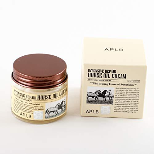 APLB APLB Intensive Repair Horse Oil Cream Moisturizer 2.37FL.OZ./ Korean Skin Care, Natural Jeju Horse Oil, Centella Asiatica Extract, Retain Moisture & Improve Elasticity