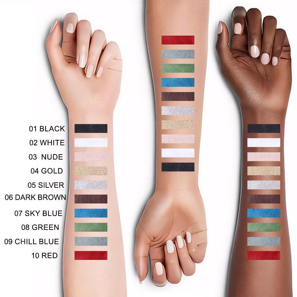 Kaely Kaely Dark brown Waterline Pencil Eyeliner, Sharpenable Multi-Use Gel Eyeliner Pencil, Eye Liner Waterproof Smudge proof, Smooth Eye Makeup Liners, delineador de ojos contra el agua, 06