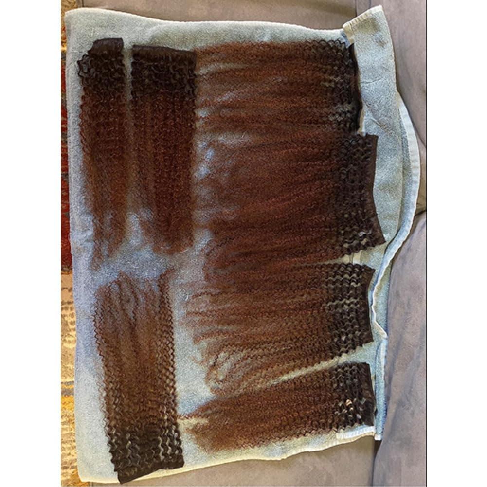 Kiss darling LASHES Ombr 1b/30 Afro Kinkys Curly Hair Extensions Clip In Natural Hair 4B 4C Kinky Curly Clip Ins Hair Extensions Human Hair For Women 2 Tone Auburn Brown #1b/30 8Inch