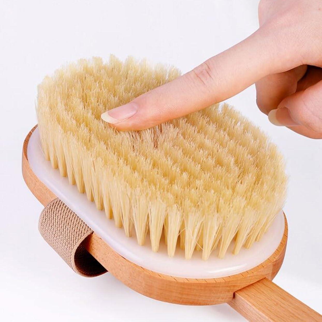 CambOs CambOs 19.7 Inch Wood Long Handle Bathing Brushes Women Pig Bristles Bath Body Brushes Back Scrubber for Shower for Men