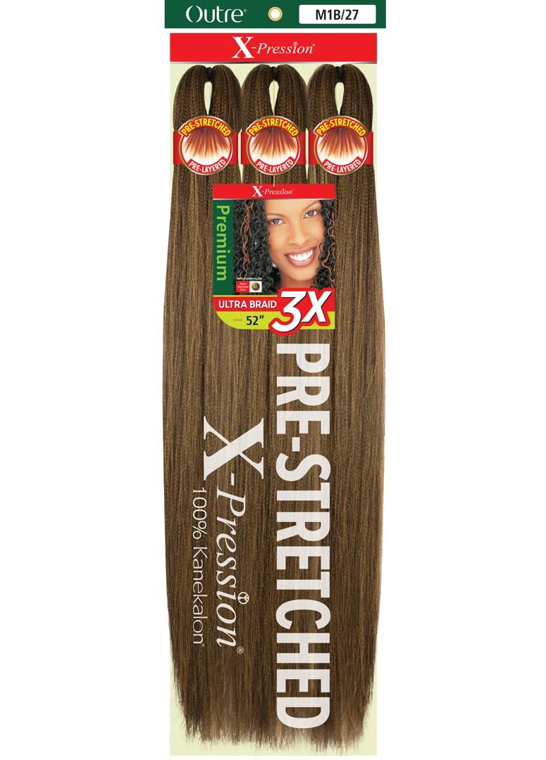 Outre [3 PACK DEAL] Outre X-Pression Braid-Pre Stretched Braid 52\" 3X 3 Packs (M1B/27)