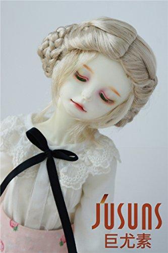 Jusuns JD177 7-8inch 18-20cm Ballet BJD Wigs 1/4 MSD Lovely Braids Bowl Synthetic Mohair Doll Wigs (Blend Blond)
