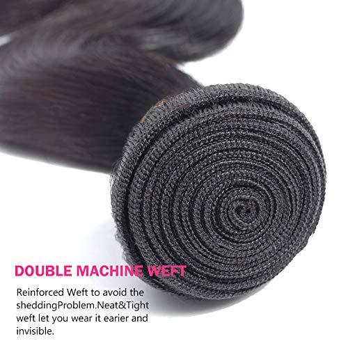 TrueHair Body Wave Bundles with Closure Brazilian Hair Unprocessed Virgin Hair 100% Human Hair (22 inch single bundle)