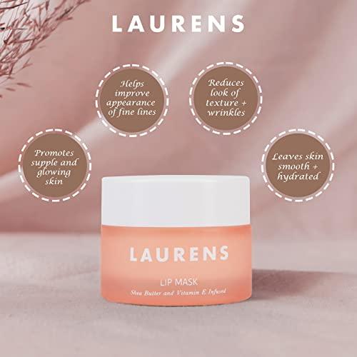 LAURENS BY LAUREN SORRENTINO Lip Mask From Skincare By Laurens- Soothing Moisturizer Lip Care & Plumping Mask With Shea Butter, Ascorbic Acid, Citric Acid & Vitamin E- Moisturizes & Soothes Dry Skin & Chapped Lips- 0.5 fl oz