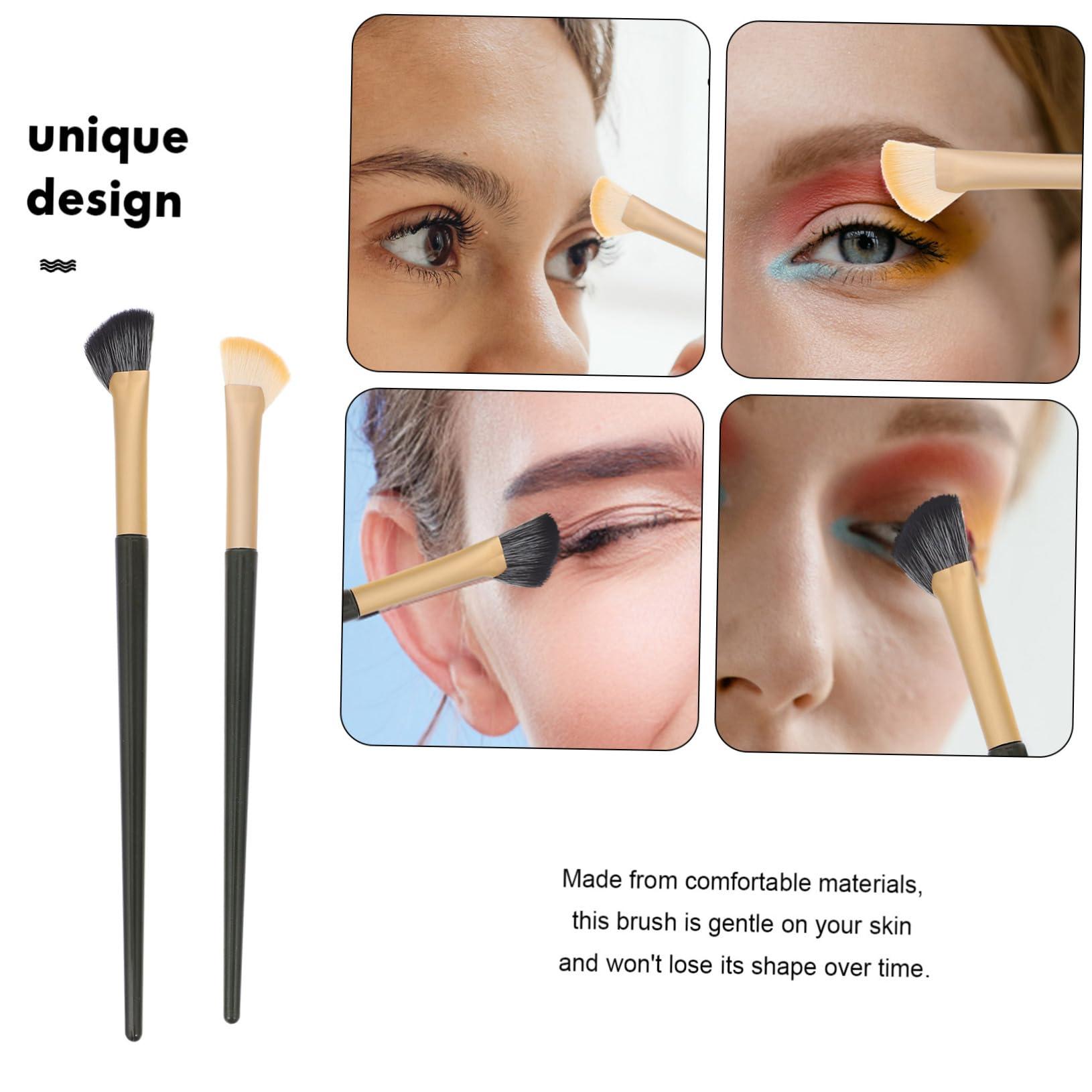 Beavorty Beavorty 6 Pcs Eye Brush Cosmetics Makeup Remover Scrubber Makeup Brush Holder Brow Gel Eyeliner Eyelash Curler Neutral Eyeshadow Palette Applicator Brush Lip Gloss Eye Shadow Brush Wood