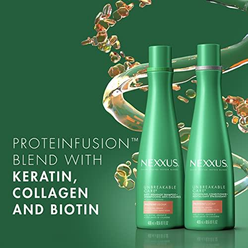 Nexxus Nexxus Unbreakable Care Anti-Breakage Shampoo With Keratin, Collagen, Biotin For Fine And Thin Hair Sulfate Free Shampoo 13.5 oz