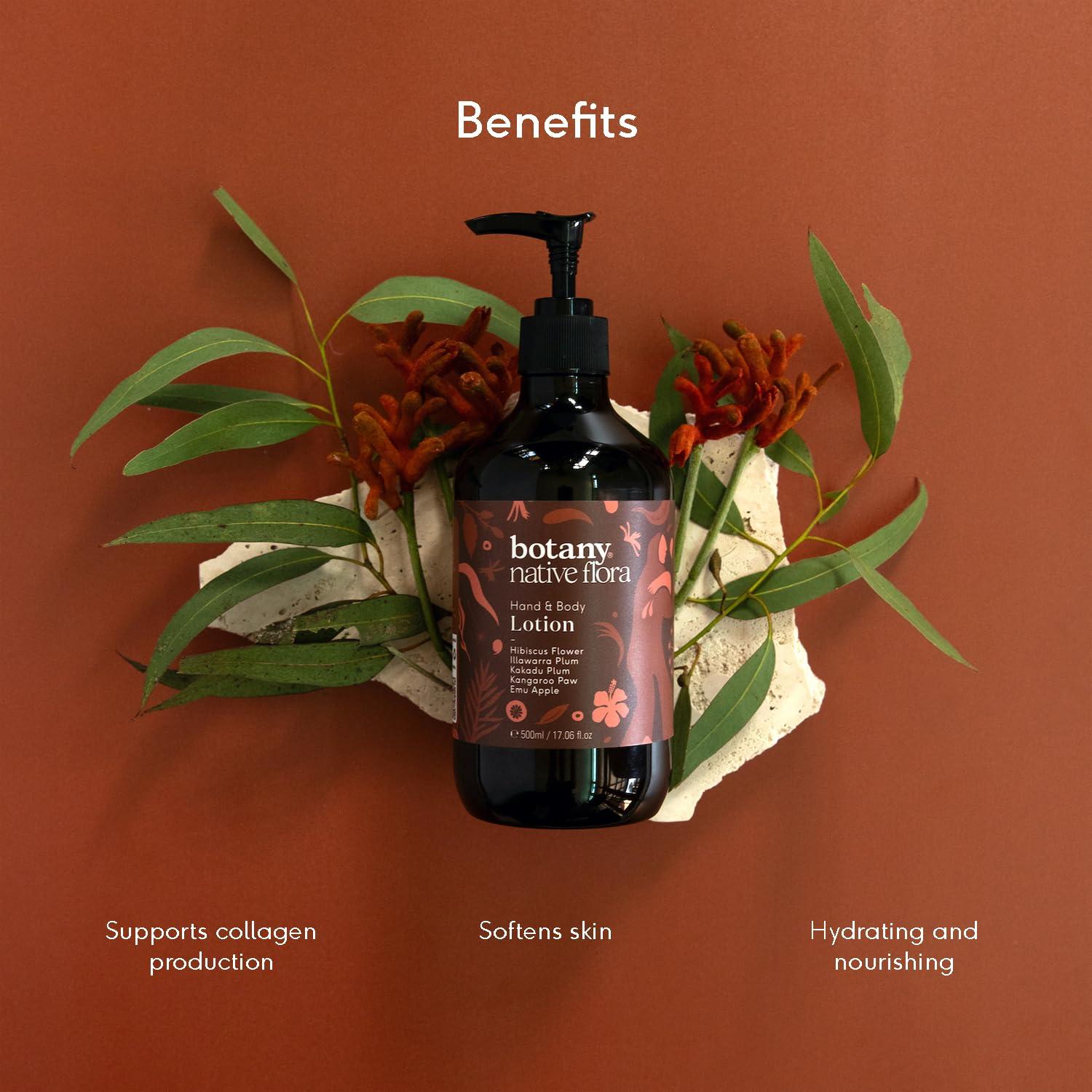 botany botany Native Flora Hand & Body Lotion, Deeply Hydrating Lotion with Australian Native Plant Extracts, Leaves your Skin Soft, Silky Smooth Hand & Body Moisturiser 17.06 Fl Oz