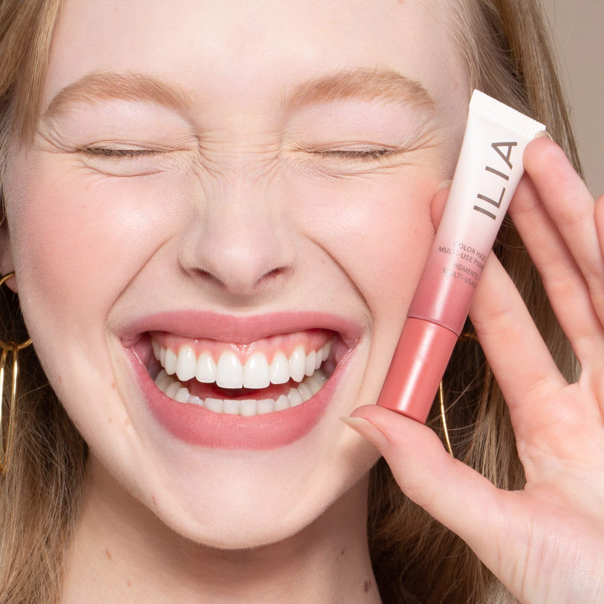 ILIA ILIA - Color Haze Multi-Use Matte Pigment | Non-Toxic, Vegan, Cruelty-Free, Nourishing Cream Blush + Lip Color In One (Temptation Soft, 0.23 fl oz | 7 ml)