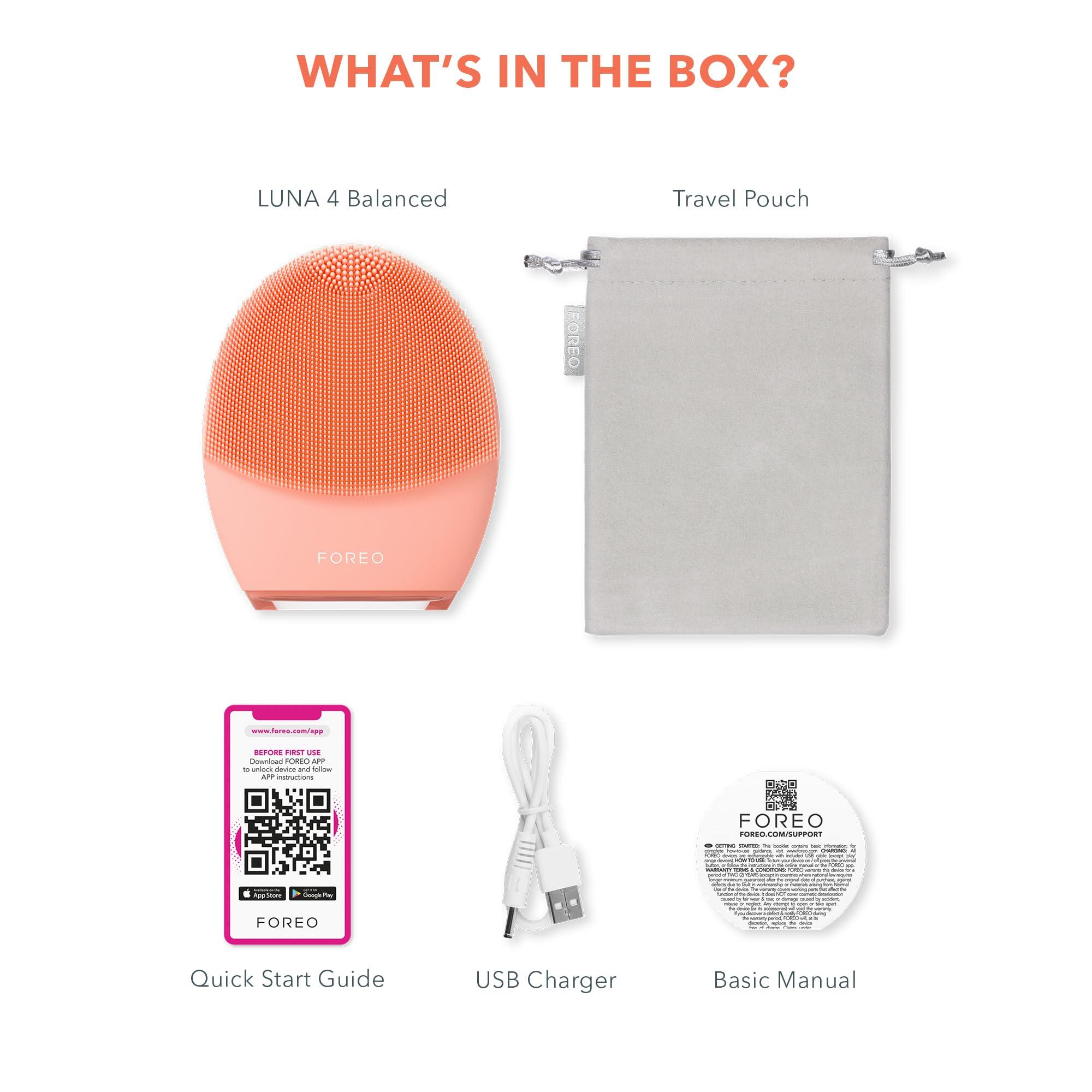 FOREO FOREO LUNA 4 Face Cleansing Brush - Anti Aging - Enhances Absorption of Facial Skin Care Products - Simple Skin Care Tools - Balanced Skin