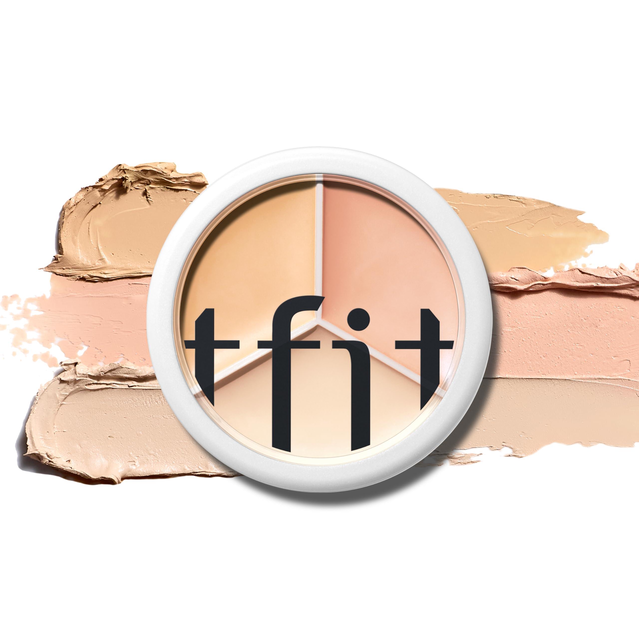 TFIT TFIT Multi-Use Pot Concealer - Triple Palette | High-Pigmented, Full Coverage & Crease-Proof | Korean Concealer for Dark Circles, Redness & Blemishes (03 Cool, 0.52 Oz)