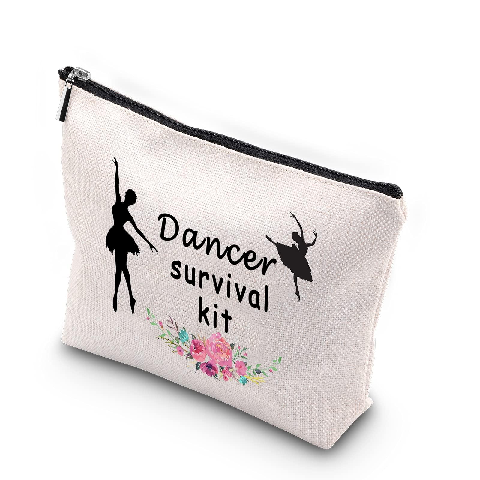 WCGXKO WCGXKO Dancer Survival Kit Dancer Gift Zipper Pouch Makeup Bag for Dance Instructor Dance Recitals and Dance Teams (Dancer Survival)
