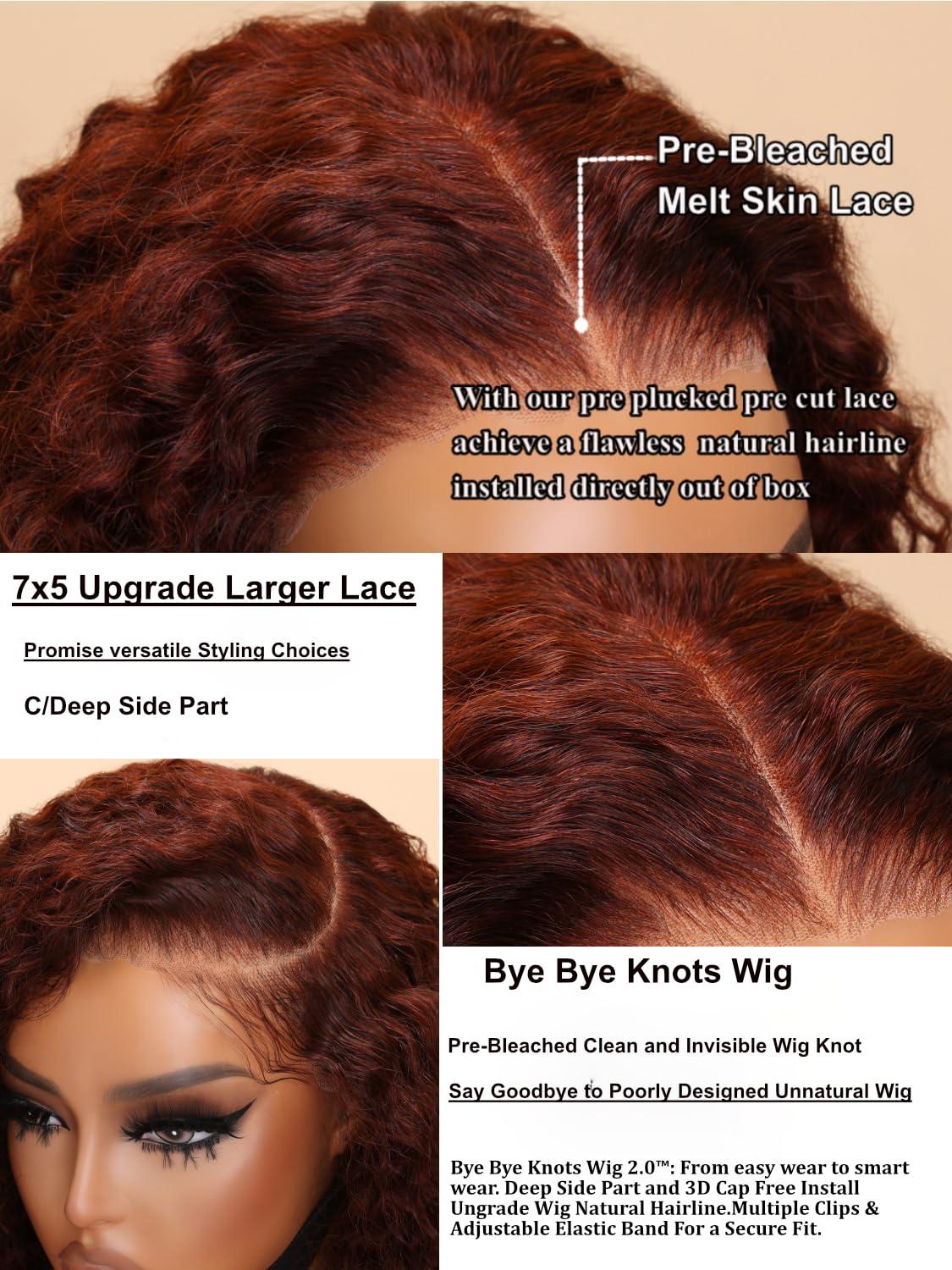 UNICE UNICE Body Wave 13x4 Lace Pre Everything Wig with Curly Bob 7x5 Lace Glueless Wig