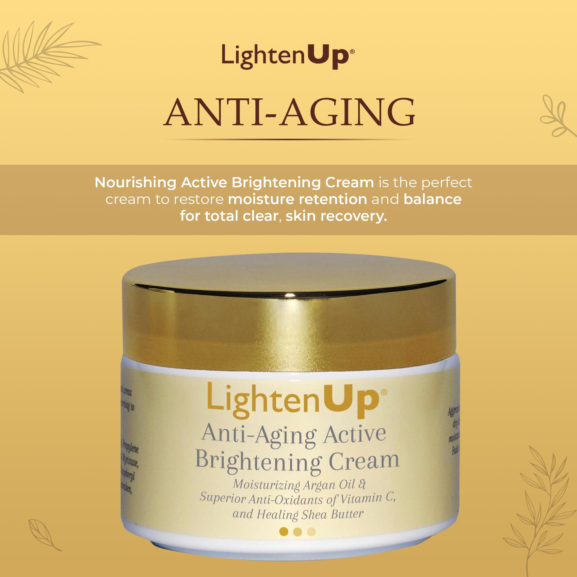 OMIC Lighten-Up LightenUp Anti-Aging, Skin Brightening Cream - 4.4 fl oz / 100 ml - with Argan Oil and Shea Butter