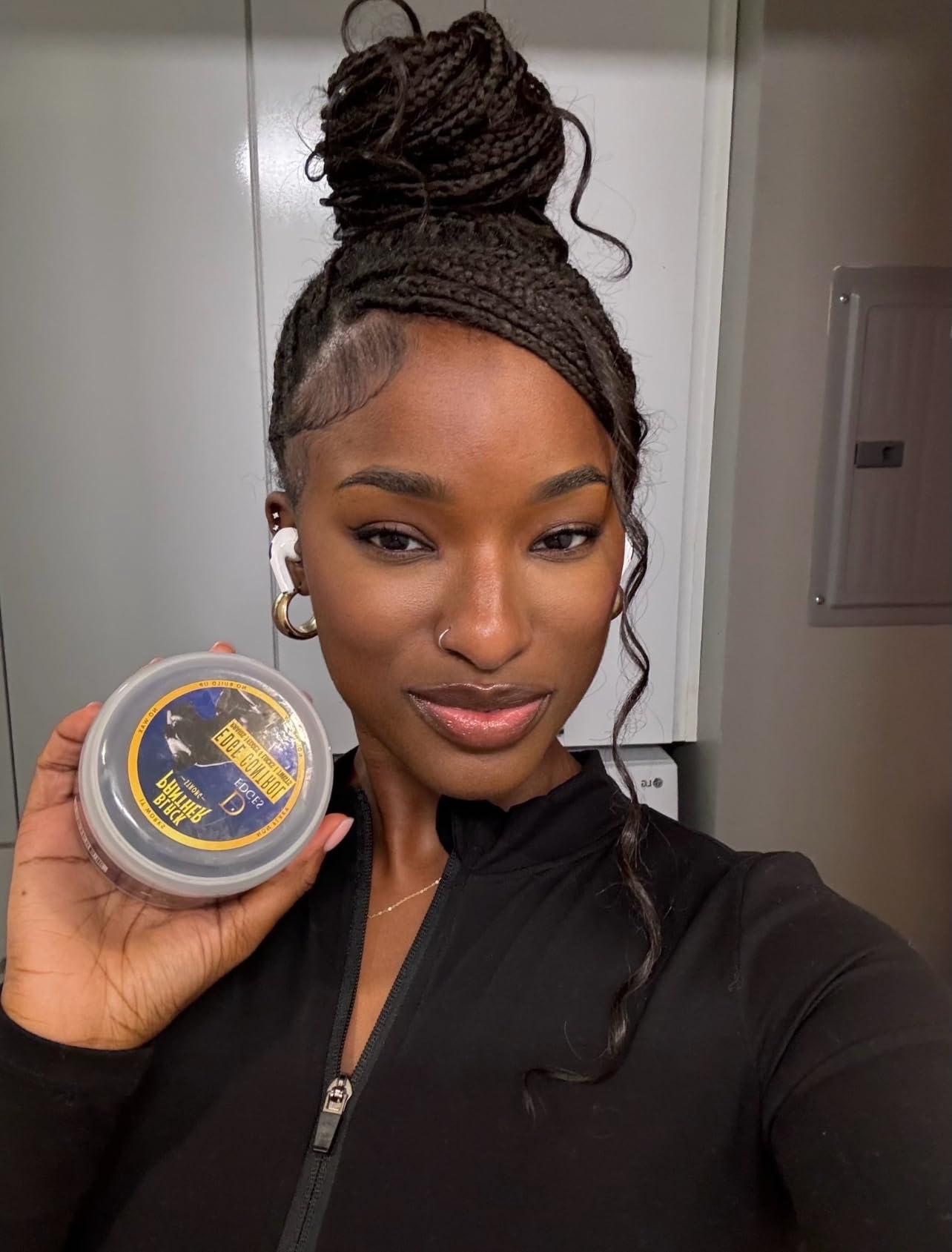 black panther strong diamond edges DIAMOND EDGES BLACK PANTHER STRONG - Edge Control & Styling Gel, 24 Hour Hold w/No Flakes, Ideal for Curly Hair (4oz (Pack of 1))