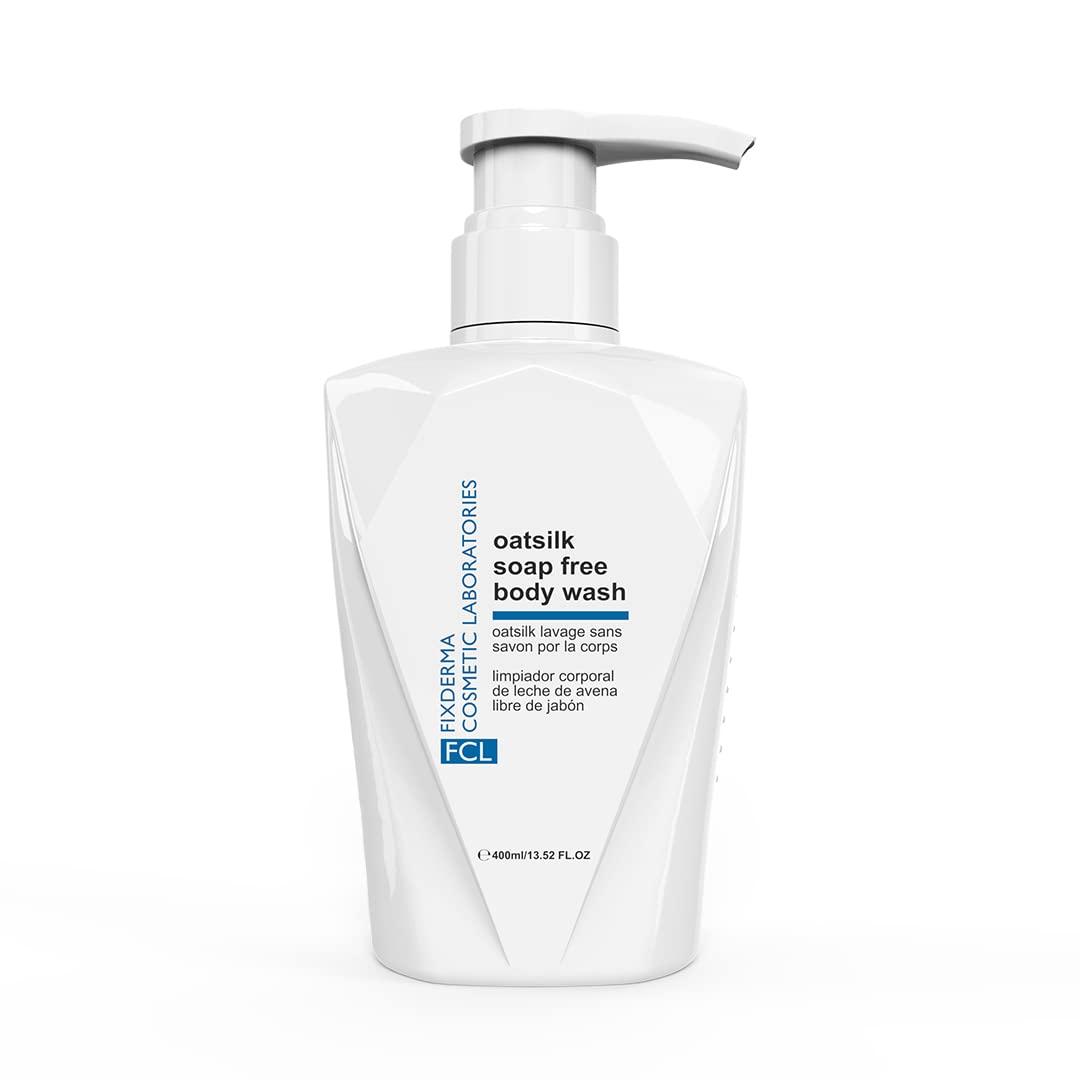 FIXDERMA COSMETIC LABORATORIES FIXDERMA COSMETIC LABORATORIES FCL Oatsilk Soap Free Body Wash with 2.5% Shea Butter for Non Irritation Dryness, Roughness & Itchiness | Body Wash For Psoriasis & Keratosis Pilaris - 13.52 Fl Oz