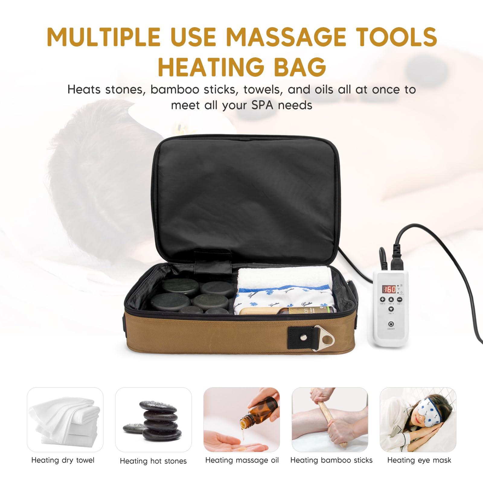 Goodtar Goodtar Portable Hot Stones Warmer Set Spa Salon Massage Digital Electric Heater Without Stones