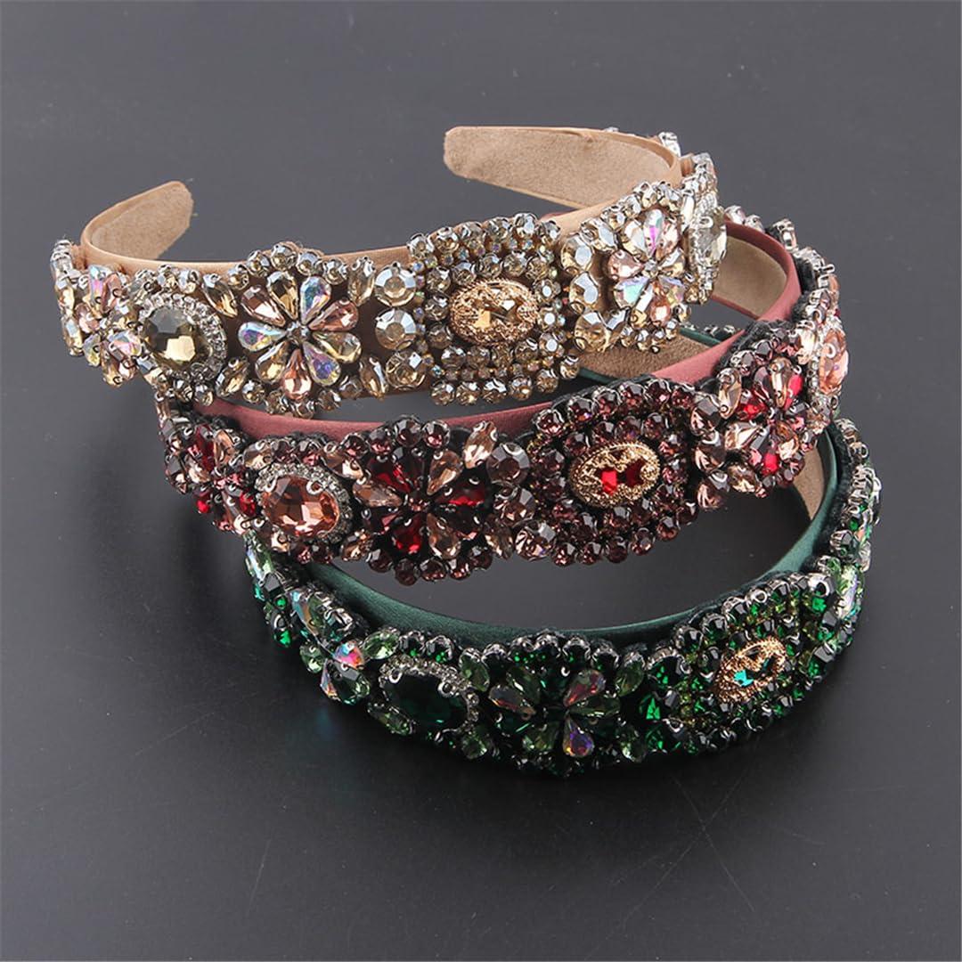 Rfmfkkg Rfmfkkg Women Crystal Tiara Hairdband Baroque Rhinestone Diamante Headband Party Wedding Hair Accessories 28