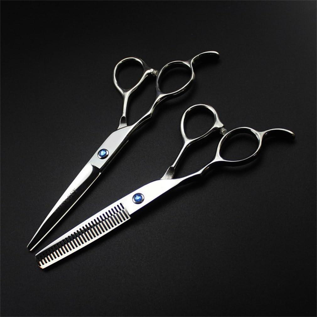 KARFRI KARFRI 6.0 Inch Left Handed Hair Cutting Scissors Set, Left Hand Barber Hair Shears Kit 17.5Cm/ 62HRC, Hair Cutting Scissor & Thinning Shears with Comb, for Salon, Barbers