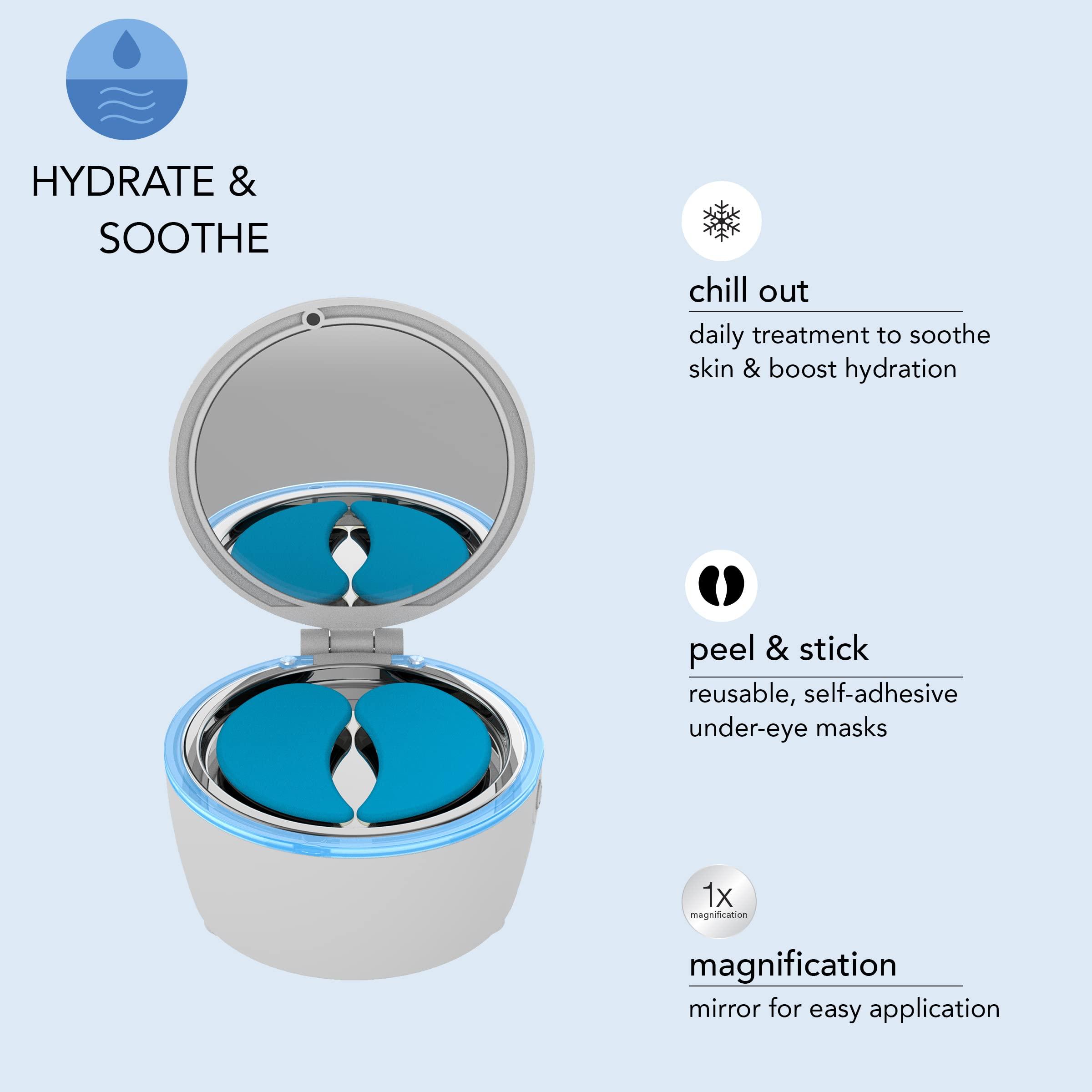 Conair skn by conair Cool Beanz Reusable Under Eye Patches, Rechargeable Cooling Eye Mask to Reduce Dark Circles and Puffiness, and Refresh Tired Eyes