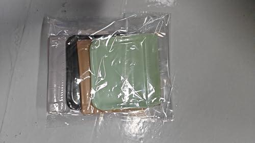 CANIPHA 4Pcs Lambskin Pocket Cosmetic Bag, Portable Waterproof Small Makeup Bag No Zipper Self-Closing Small Makeup Pouch for Women Mini Makeup Bag Travel Storage for Cosmetics Headphones Jewelry(B-Style)