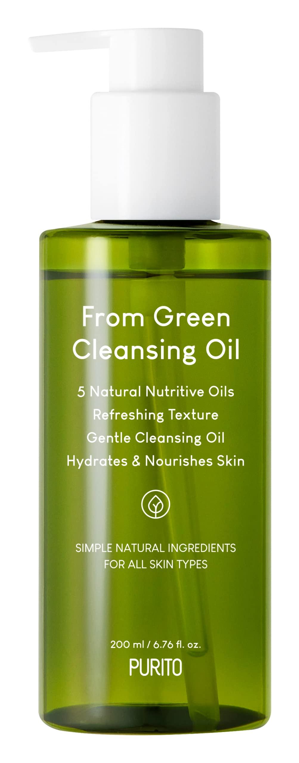 PURITO PURITO From Green Cleansing Oil 6.76 fl.oz / 200ml Gentle Facial Cleanser, Cruelty-free & Vegan, Nature-derived Oils (Renewal)