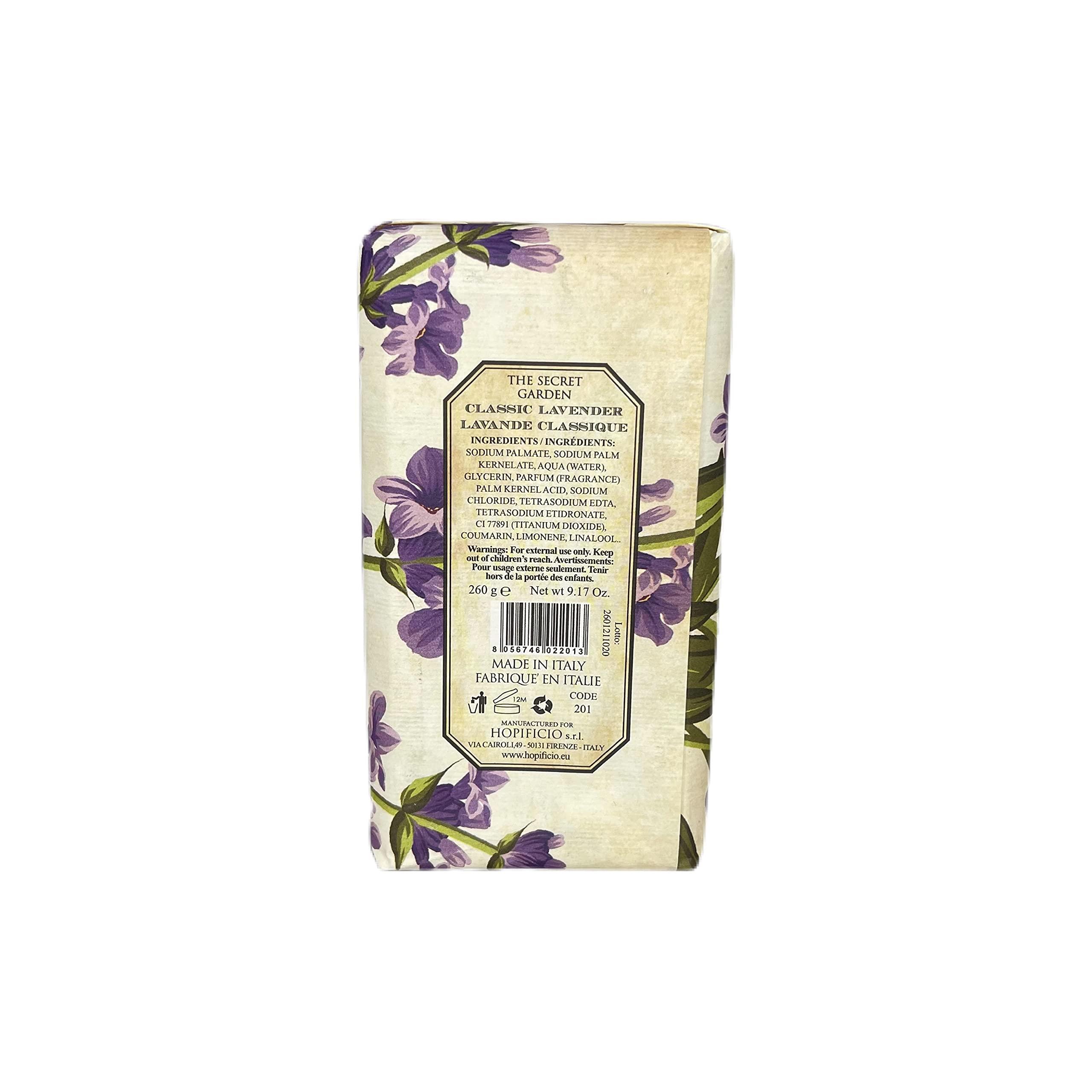 Hopificio Hopificio Classic Lavender Handmade Soap. Finest Milled All-Natural Bar Soap, Moisturizing & Brightening. Suitable for Hand, Face & Body 9.17 Oz