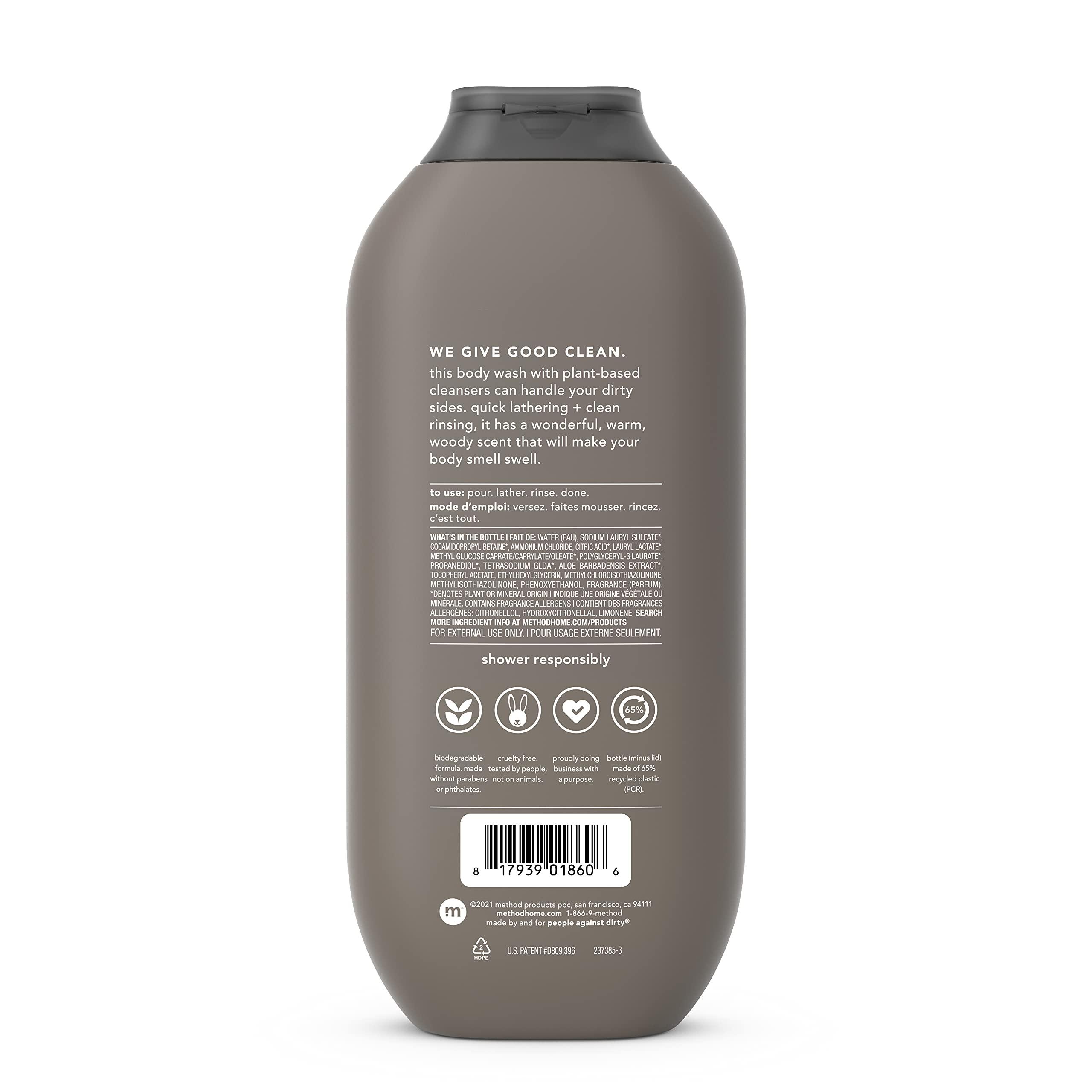 Method Method Men Body Wash, Cedar + Cypress, Paraben and Phthalate Free, 18 FL Oz & Men Body Wash, Sea + Surf, Paraben and Phthalate Free, 18 FL Oz,Softening