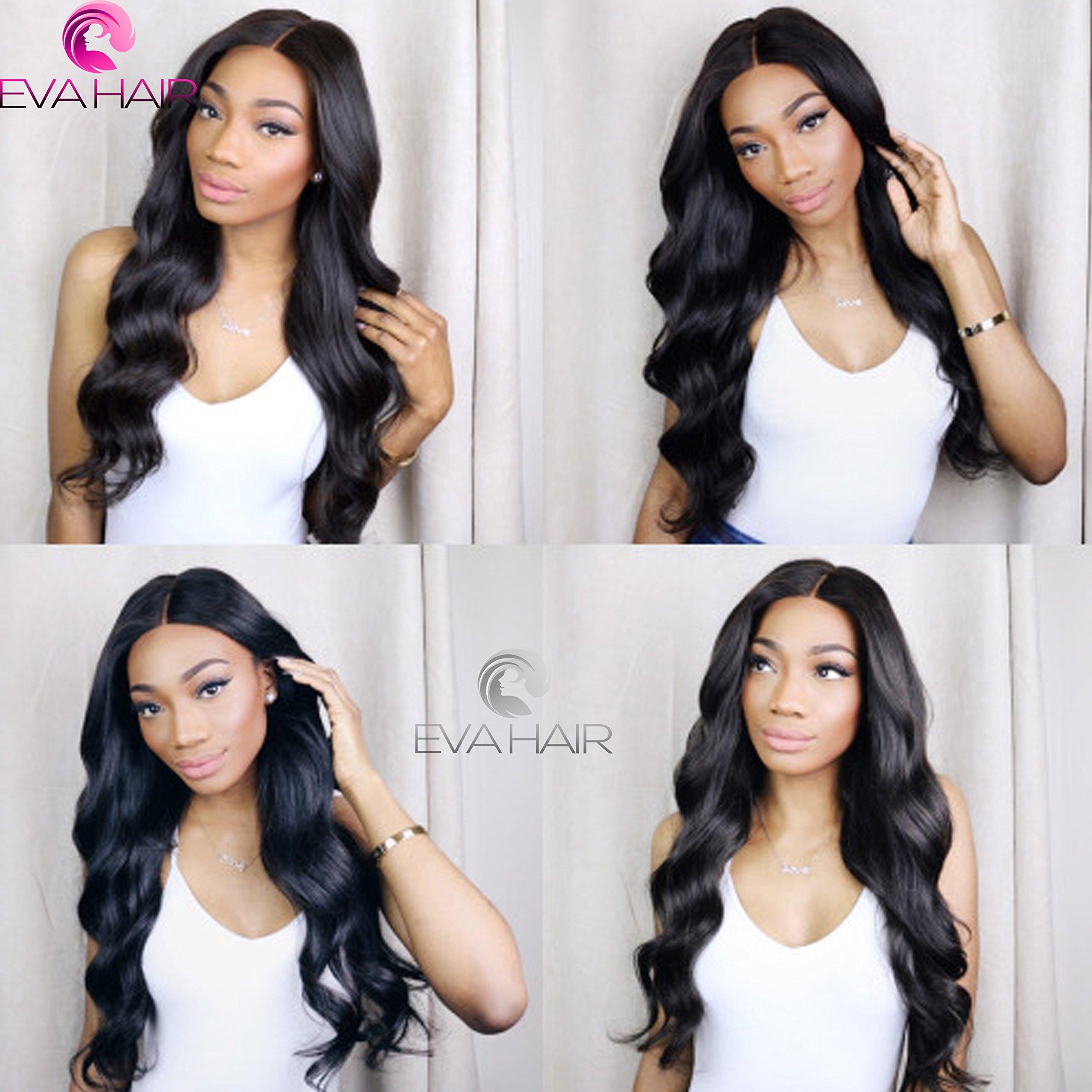 EVA HAIR EVA HAIR 180% 250% Density 360 Lace Frontal Wig With Baby Hair 10\"-22\" Body Wave Pre Plucked Natural Hairline Brazilian Remy Hair Wig