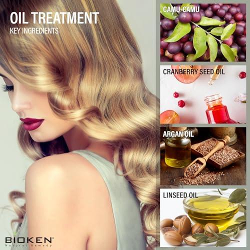 Bioken Bioken Enfanti Camu-Camu Oil Treatment  4 oz Revitalize Damaged Hair Leave-in Treatment Prevent Split Ends Create Shine Silky Smooth Hair