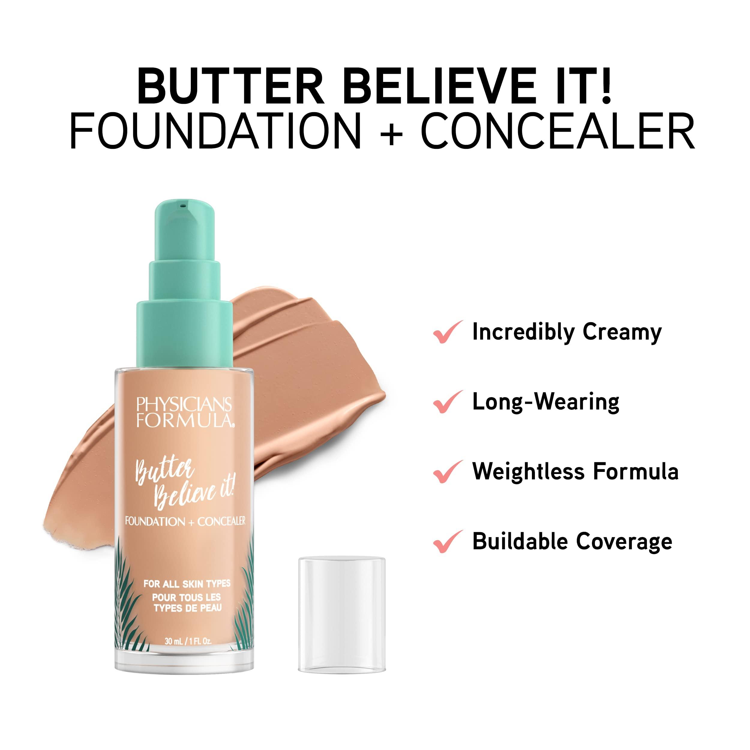 Physicians Formula Physicians Formula Mineral Wear Talc-Free Loose Powder Creamy Natural & Butter Believe It! Foundation + Concealer Fair-to-Light | Dermatologist Tested, Clinicially Tested