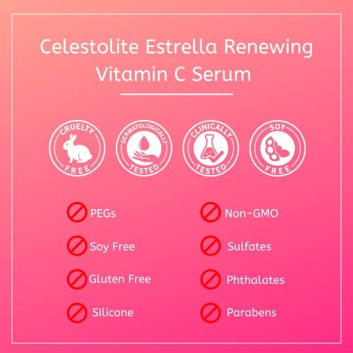 Celestolite Celestolite Estrella Renewing Vitamin C Serum | Skin Brightening Serum For Face, Neck, Eyes | Anti Aging | Anti Wrinkle | Pure Vitamin C | 30ml / 1fl oz