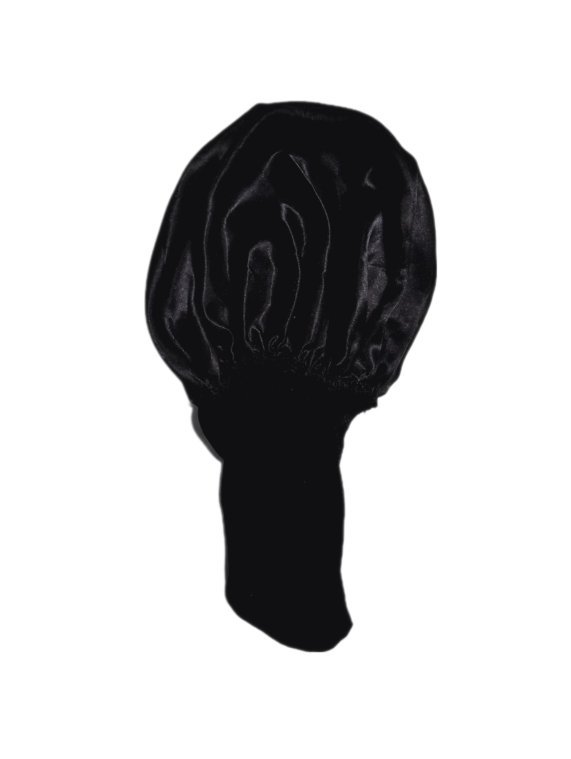 Revealed Pearl Satin lined wig cap, wig cap, wig cap for lace wig (Black)
