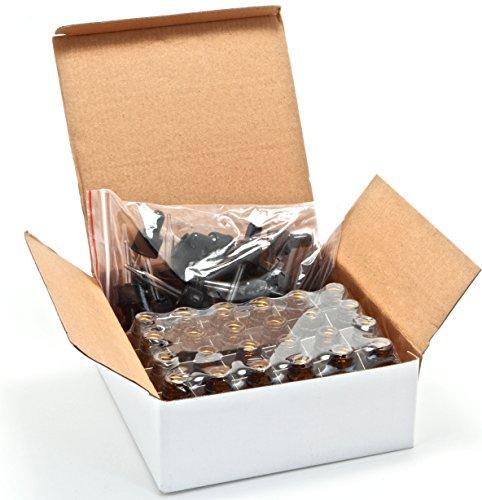 Vivaplex Vivaplex 24, Amber, 15 ml (1/2 oz) Glass Bottles, with Glass Eye Droppers