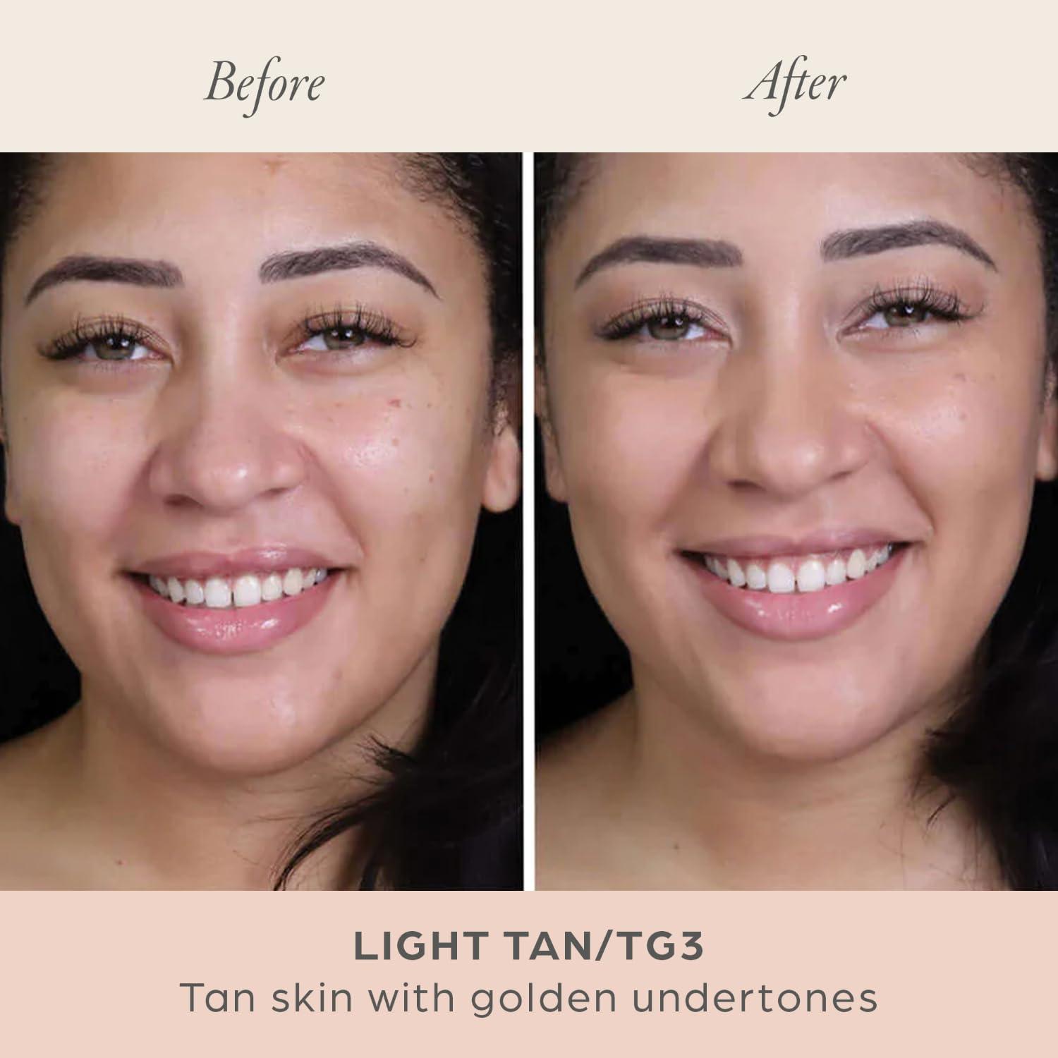 purcosmetics PUR Beauty 4-in-1 Pressed Mineral Makeup Powder Foundation with SPF 15 - Concealer & Finishing Compact Pressed Powder for Face - Buildable Medium to Full Coverage Foundation Powder (Light Tan)