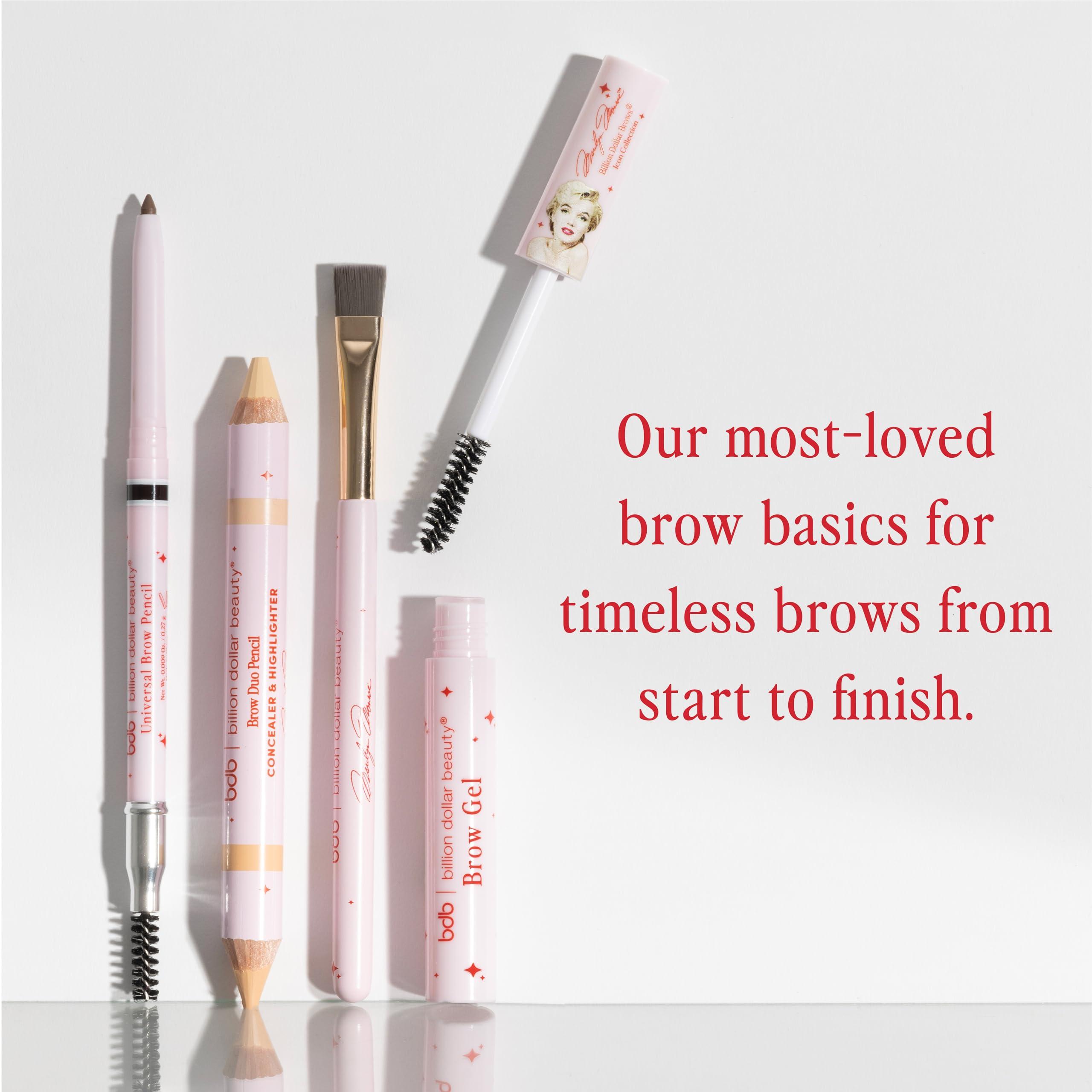 billion dollar brows Marilyn Monroe x Billion Dollar Brows Icon Collection Universal Brow Pencil, Clear Brow Gel, Duo Highlighter & Concealer, Charcoal-Infused Smudge Brush, Long-Lasting, Vegan & Cruelty-Free