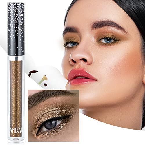 Fujiuia Fujiuia Eyes Makeup - White Highlighter Diamond Eye Single Shadow Makeup Tear 12-Color 2.5ml Shadow Eye Silkworm Shadow Eye Shiny Pearly Eyeshadow (I, One Size)
