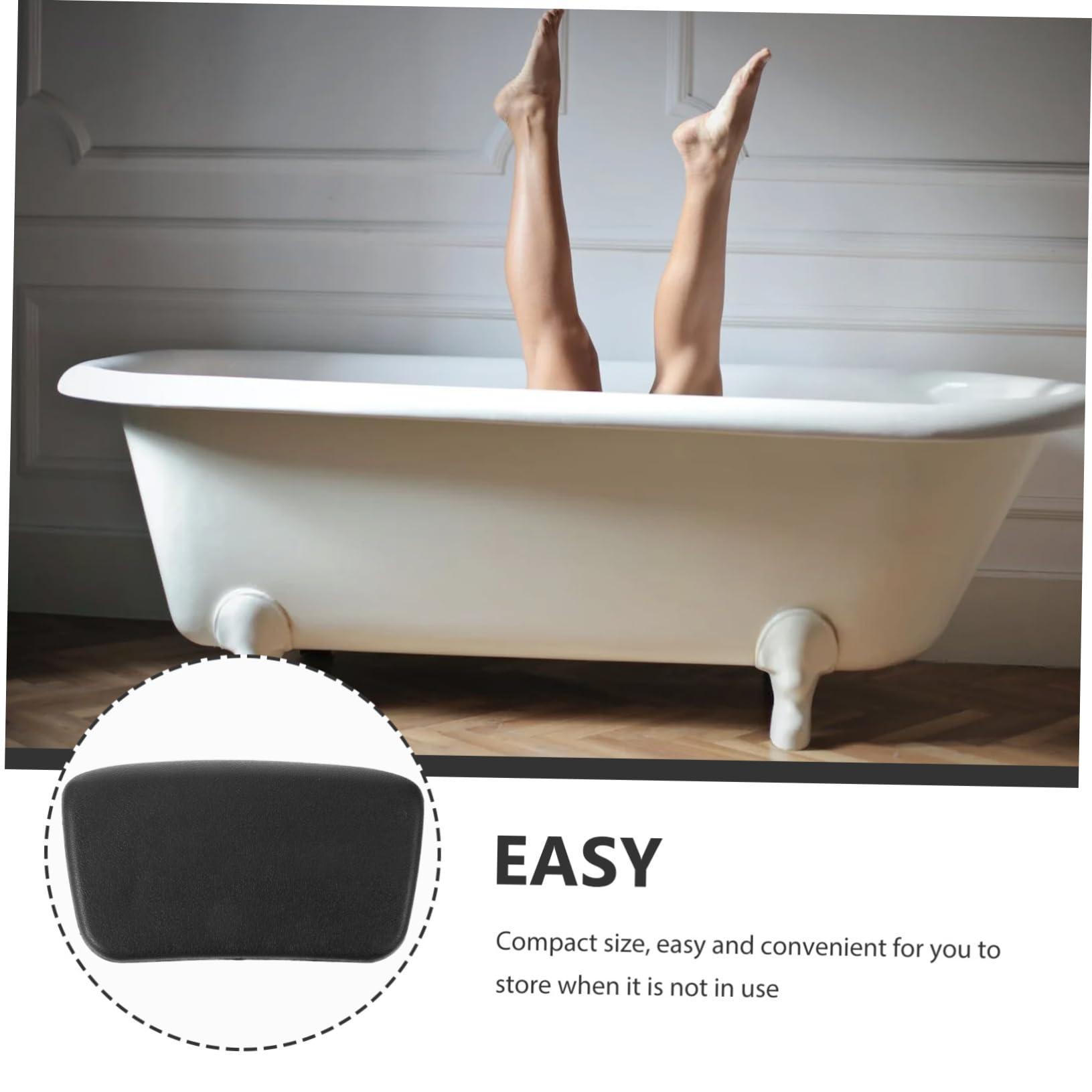 Toddmomy Toddmomy Neck for Bathtub Pillows Water Bathtub Cushion Tubs Shower Portable Relaxing Bathtub Plane Collapsible Bathtub Travel Bathroom Mat Black PVC