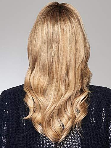 Raquel Welch Chameleon Hair Topper Color R14/88H GOLDEN WHEAT - Raquel Welch Wigs Women's Synthetic Monofilament Base Clip In Bang Hairpiece Fringe Bundle with Wig Comb, MaxWigs Hairloss Booklet