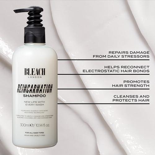 Bleach London Bleach London Reincarnation Bond Restoring Shampoo: Strengthening Daily Shampoo for All Hair Types - Vegan & PETA-Approved - (300ml / 10.1oz)