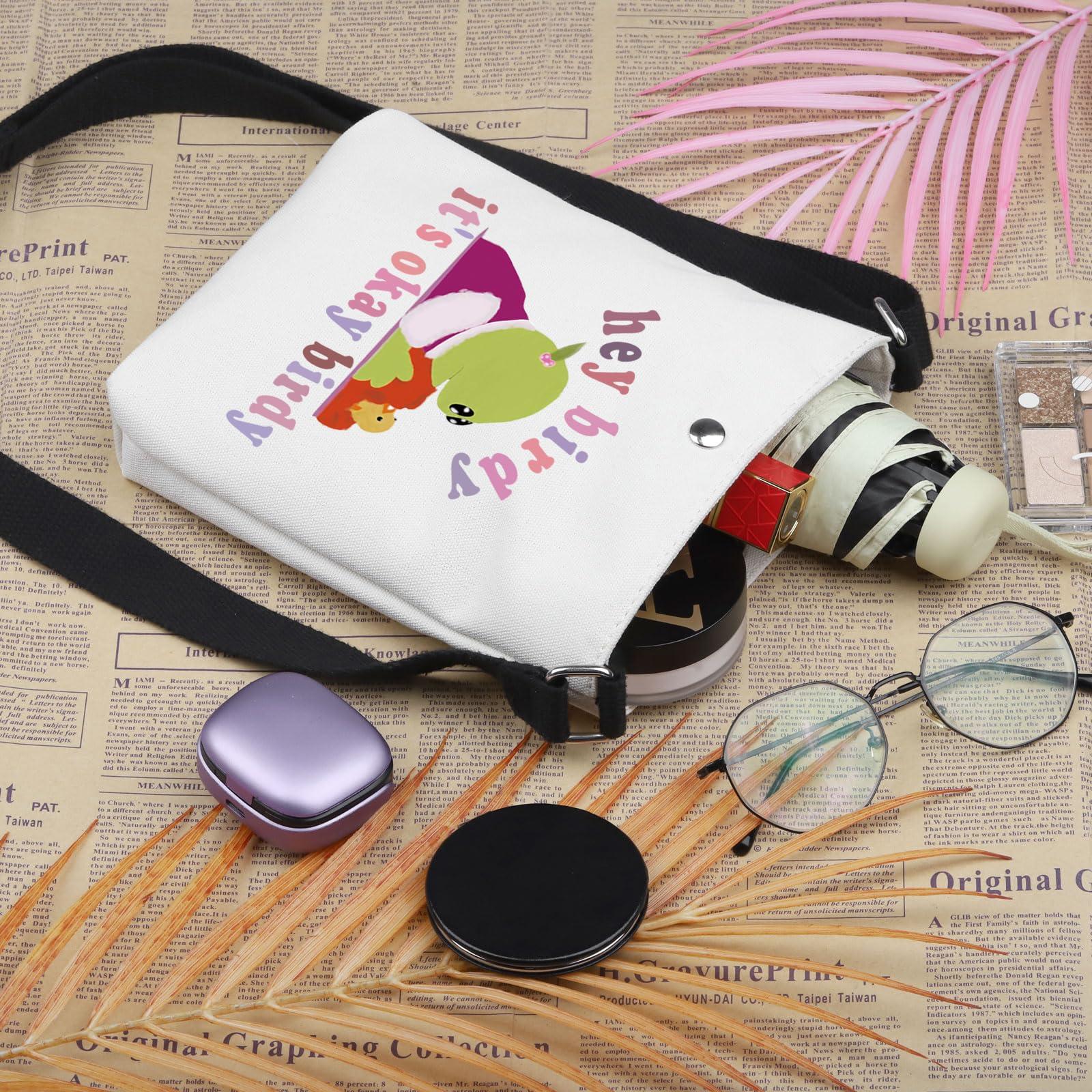 XYANFA XYANFA Mona Naanalan Makeup Bag Cartoon Gift Princess Mona Meme Hey Birdy Its Okay Birdy Zipper Pouch (okay birdy Crossbody bag)