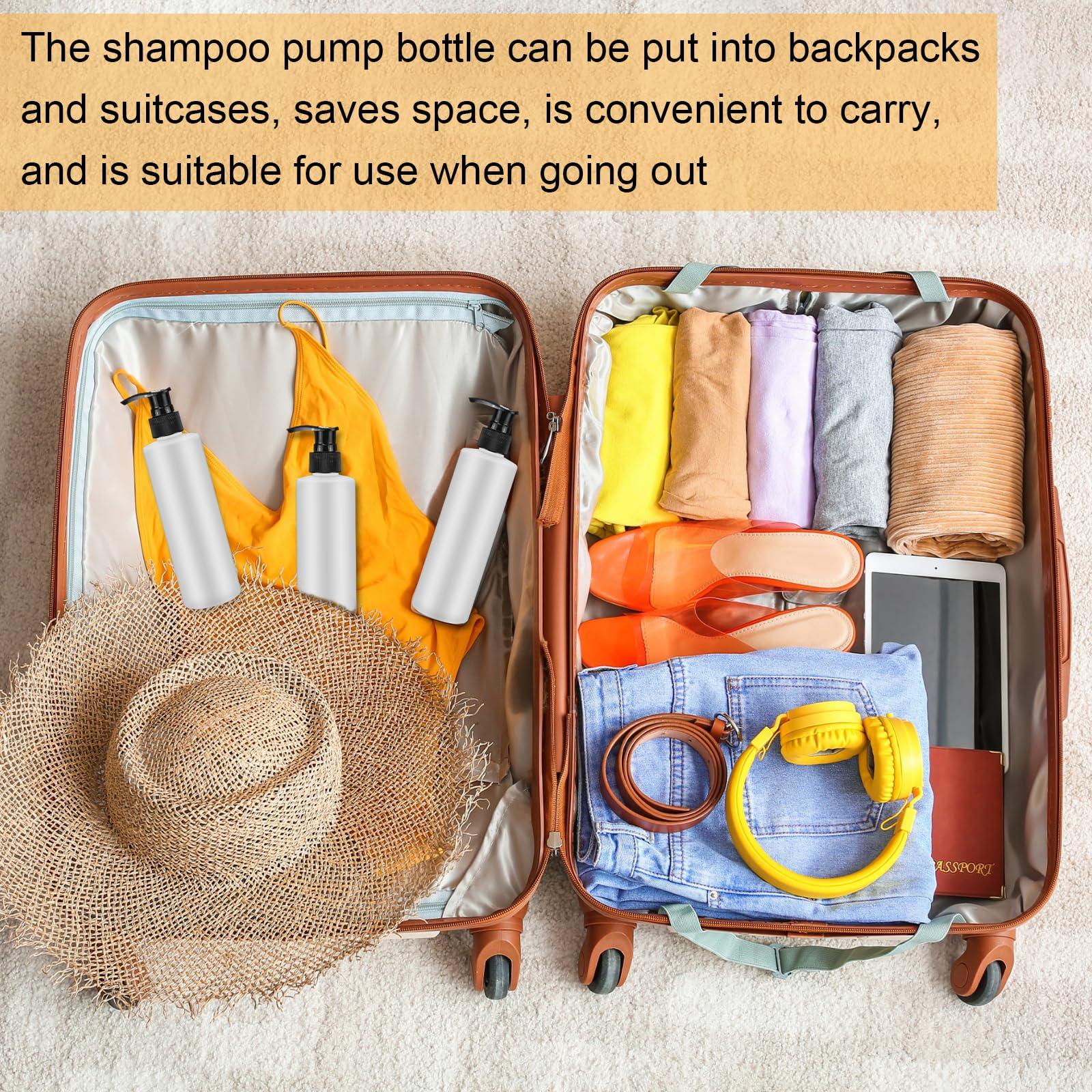 Thyle Thyle 20 Pcs Plastic Pump Dispenser Bottle 8 oz Refillable Plastic Pump Bottles Bulk Lotion Container Travel Lock Empty Lotion Bottle for Shampoo Massage Oil Dispensing Lotion(Black Pump Head)