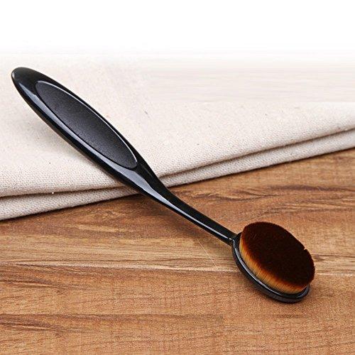 Boolavard 2 X Makeup Brushes Boolavard Oval Cosmetic Makeup Pro Blush Face Powder Toothbrush Curve Foundation Brush