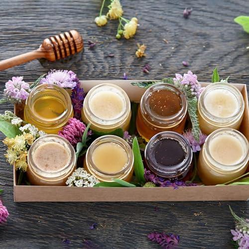 Liberty Leather 3oz Straight Sided Glass Jar with White Metal Cap - 24 Pack - Clear Glass Jar with Lids for Home and Office Use - Food Storage Containers for Preserves, Herbs, Spices, and More (3oz, 24 Pack)