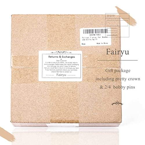 Fairyu Fairyu Baroque Queen Crown and Tiara Sparkly Purple Rhinestone Wedding Crowns Crystal Bride Full Tiaras Headband Party Prom Hair Accessories for Women