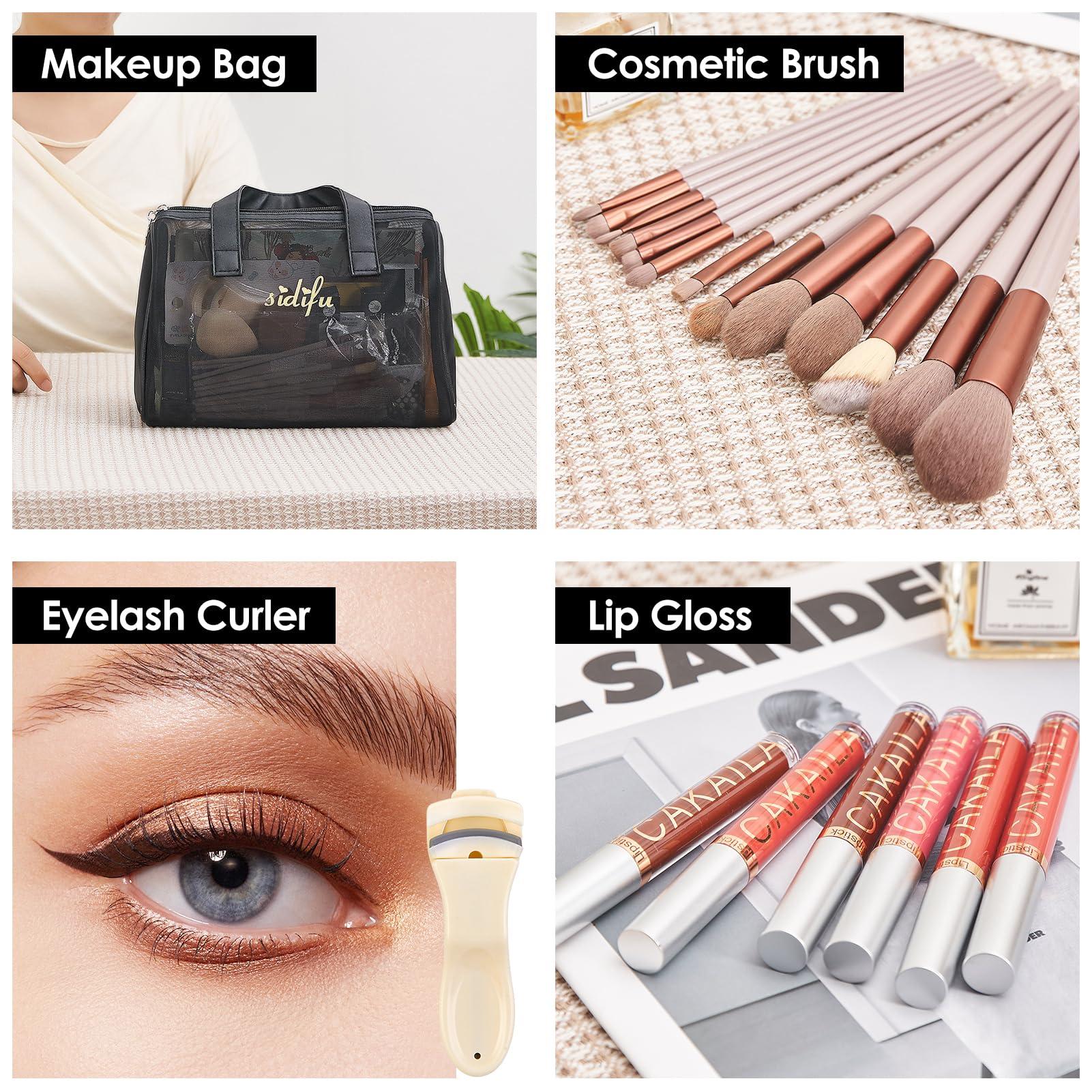 SIGHTLING All in One Makeup Kit for Women Full Kit, Travel Makeup Kit, Makeup Gift Set for Women & Girls, Makeup Essential Bundle Include Foundation Eyeshadow Palette Lipstick Eyebrow Pencil Cosmetic Brush Set