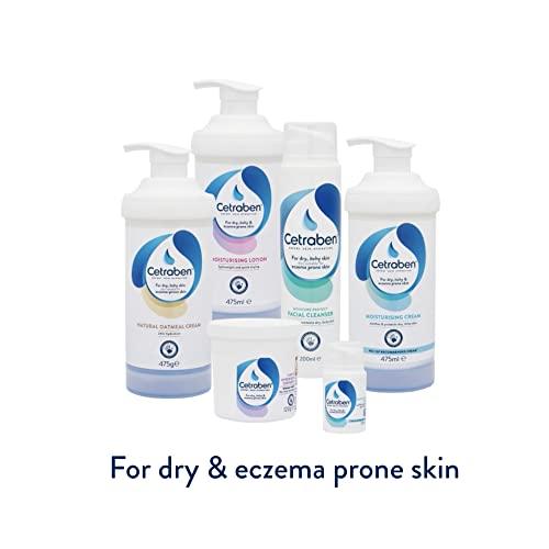 Cetraben Cetraben Natural Oatmeal Cream, for Dry, Sensitive & Eczema-Prone Skin, Provides 24 Hour Hydration, Soothing, Lightweight and Quick Drying, for Daily use on The Body and Face, 1 x 475g
