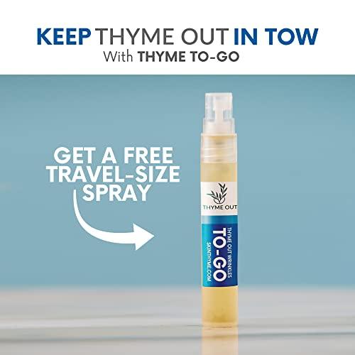 Thyme Out Thyme Out All Natural Anti-Wrinkle Face Mist Spray with Thyme, Bakuchiol, AHA, Beta Carotene and Potassium - Fights Wrinkles, Fine Lines, Inflammation, and Dryness while Boosting Collagen (4 oz)