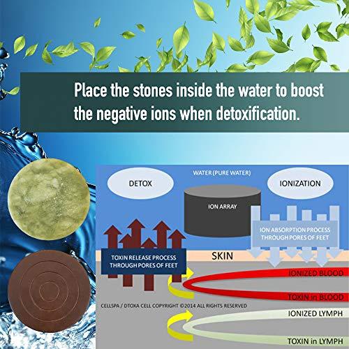 cellspa Cell Spa, Fir Belt Chi Ionic Ion Detox Machine Foot Bath Aqua Spa Cleanse With 2" Round Jade & 2" Round Ceramic Stone Powerful Boost Semi-Conductors of Negative Ions