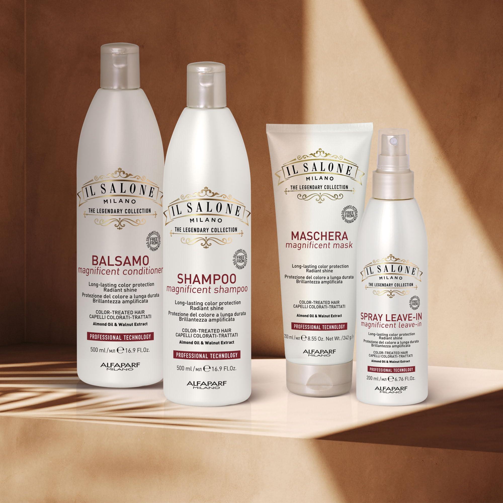 Il Salone Milano The Legendary Collection Alfaparf Il Salone Milano Professional Magnificent Mask - Moisturizing Hair Mask for Color Treated Hair - Provides Lasting Color Protection + Shine - Vegan, Salon-Quality Hair Care (16.9 oz / 500 ml)