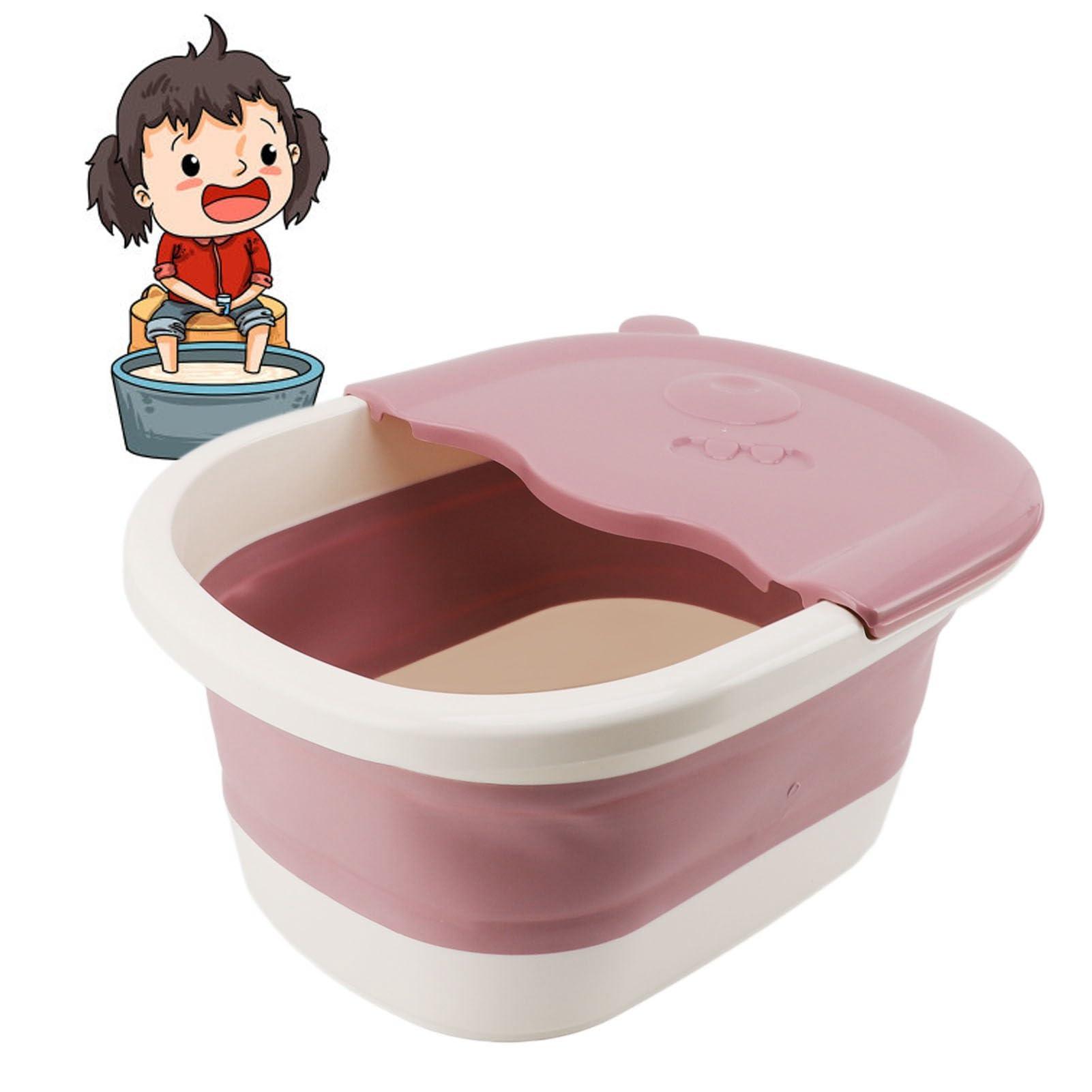 FOSA Foot Bath Basin for Kids, Foot Soak Tub with Massage Acupoint and Handles, Multifunction Foldable Feeting Soak Tub for Soaking Feet ()